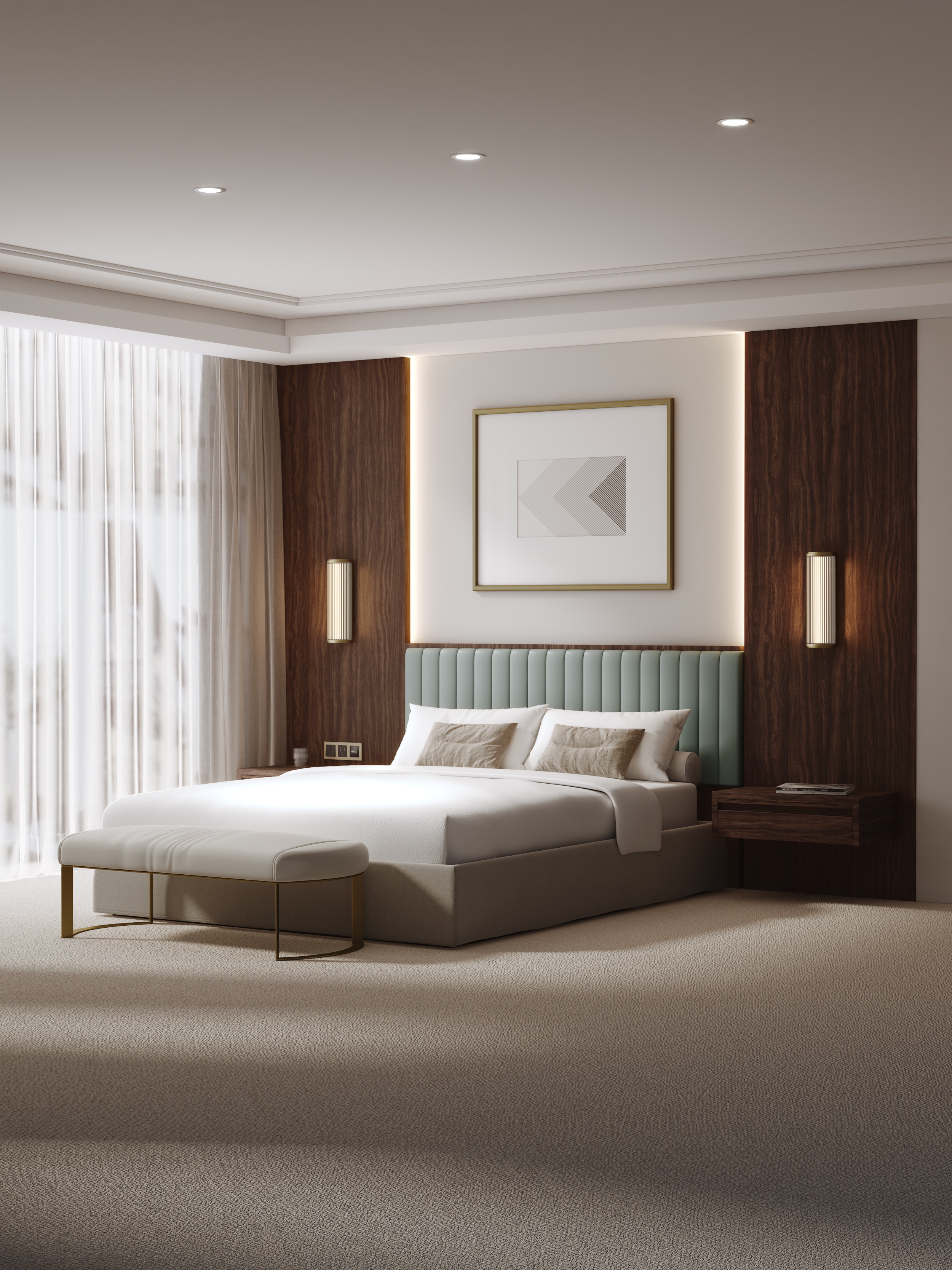 Versailles 400 LED WL 3000K mat goud dim