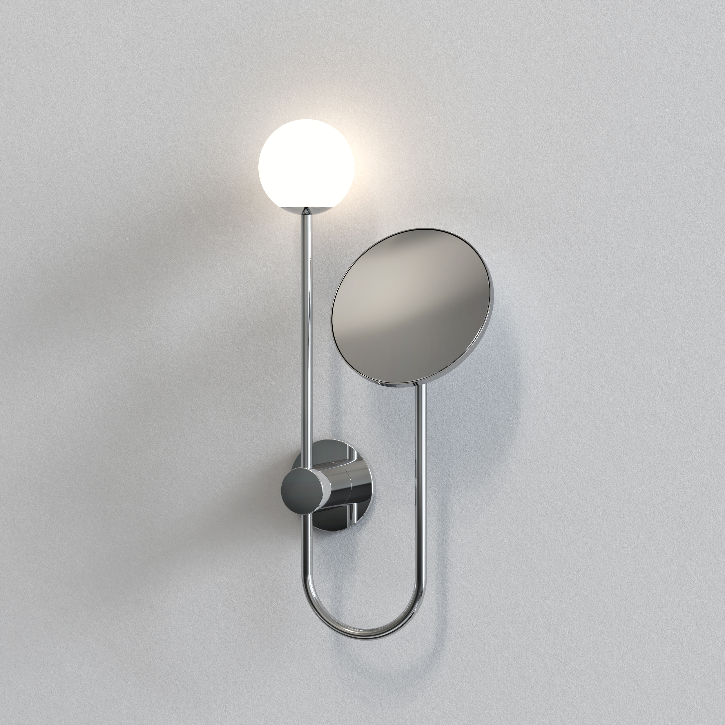 Orb wandlamp excl. G9 chroom + cosmeticaspiegel