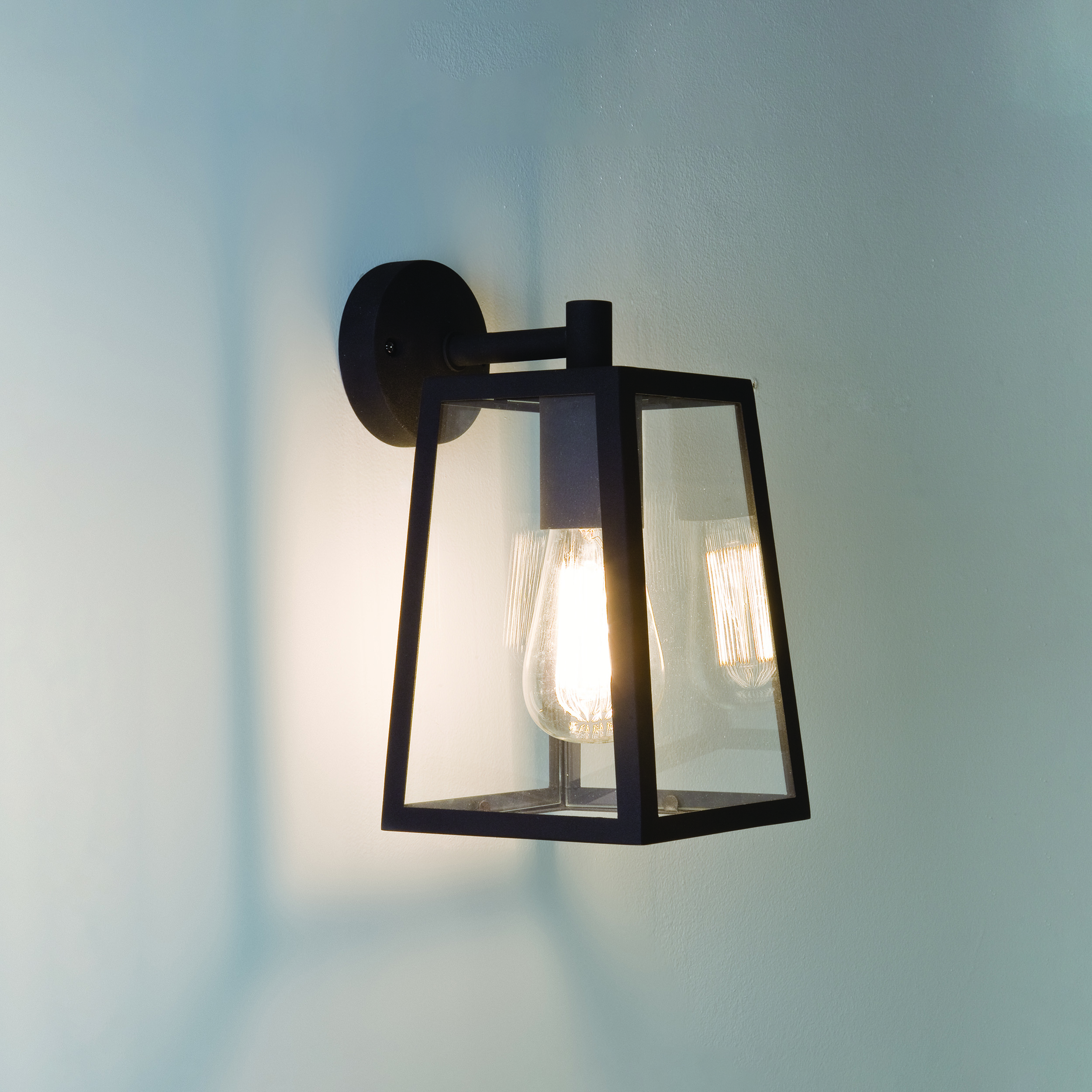 Calvi Wall buiten wandlamp excl. E27 structuur zwart