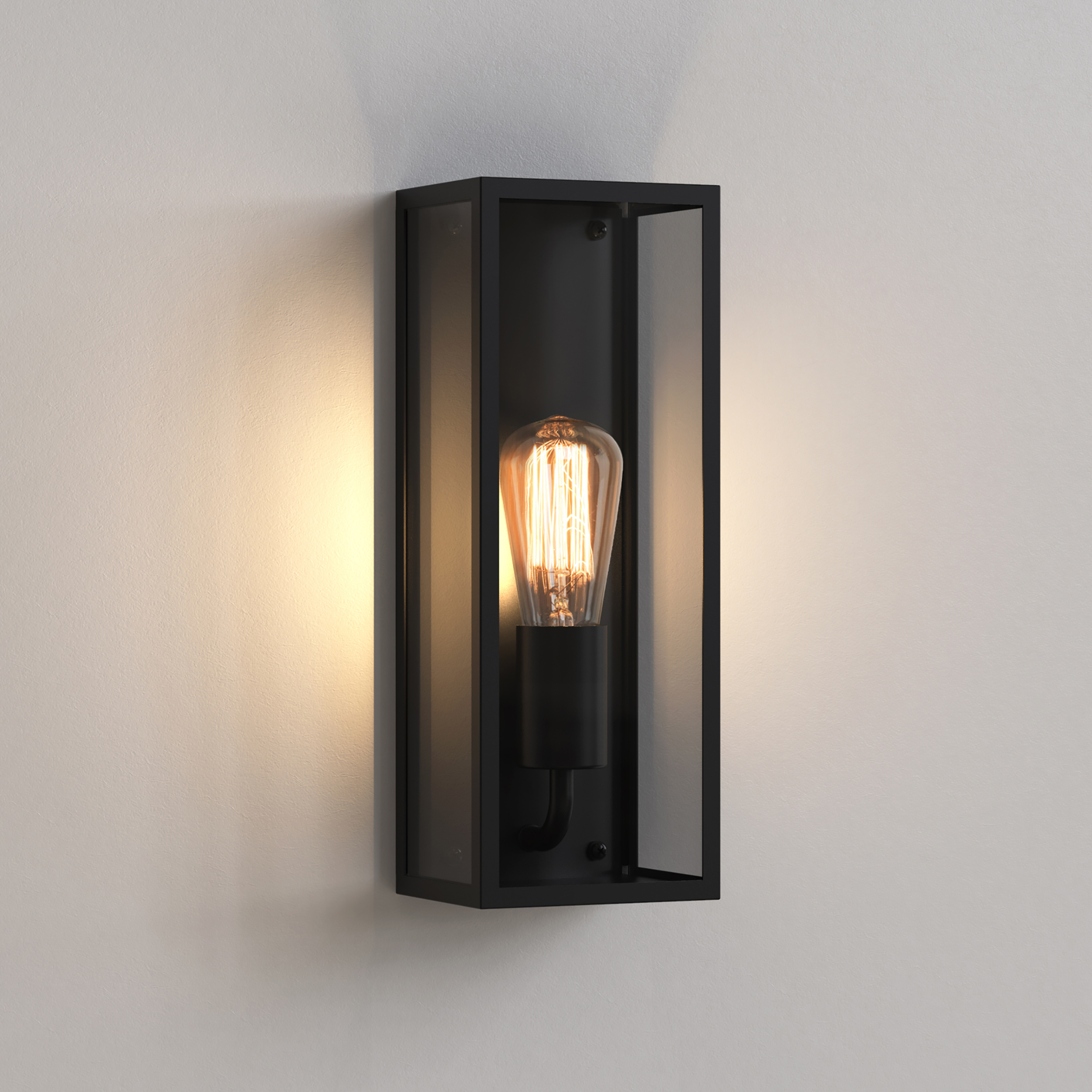 Messina 130 buiten wandlamp excl. E27 structuur zwart