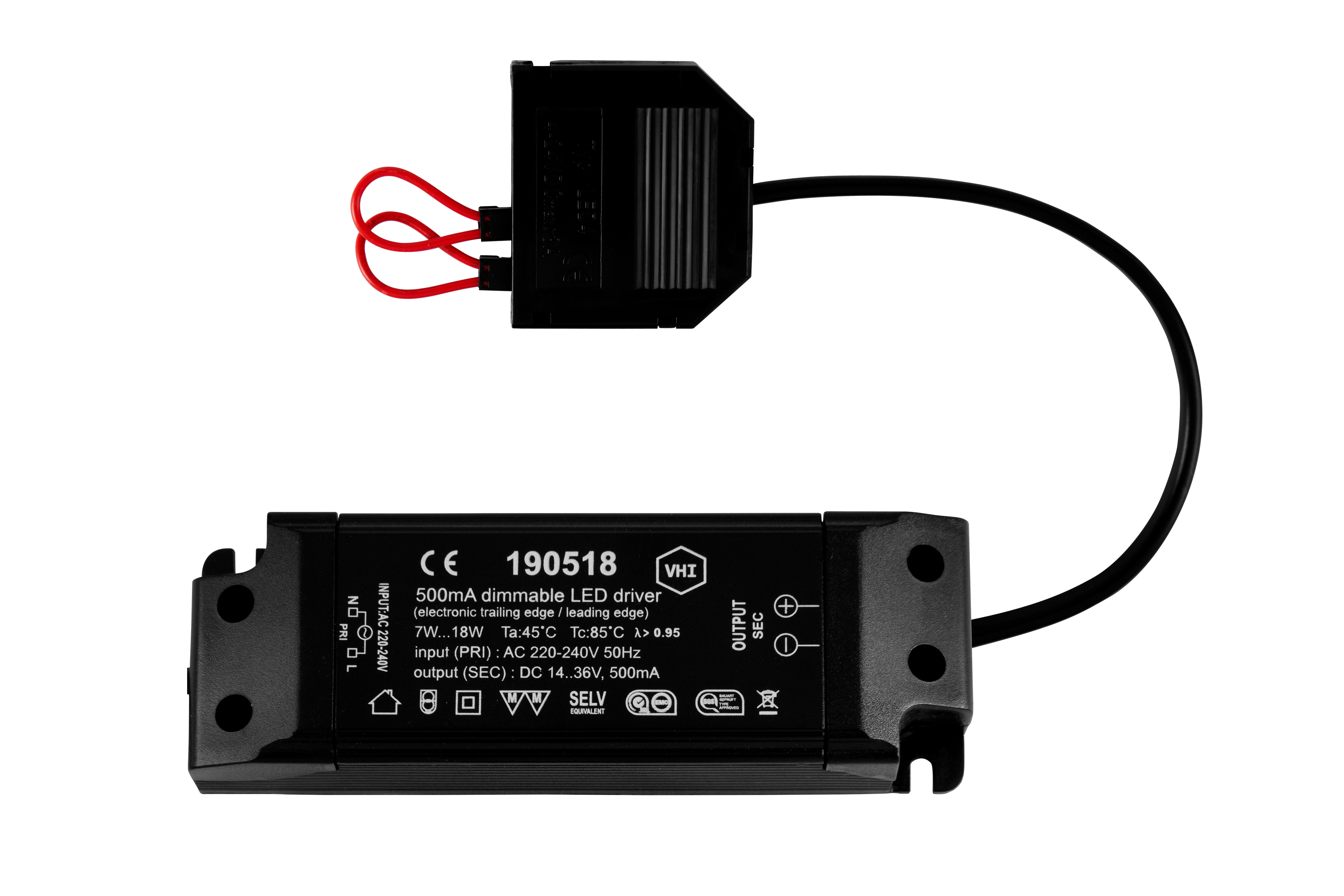 500mA driverset 7..18W dim