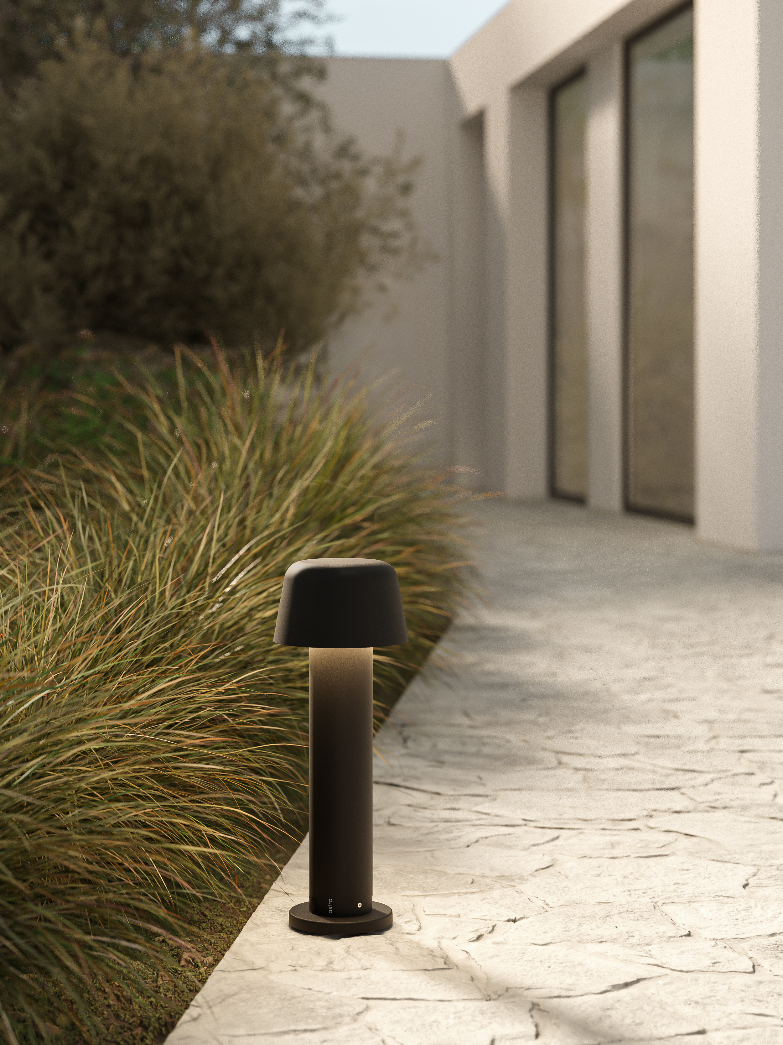 Nomad Bollard 400 2700K structuur zwart
