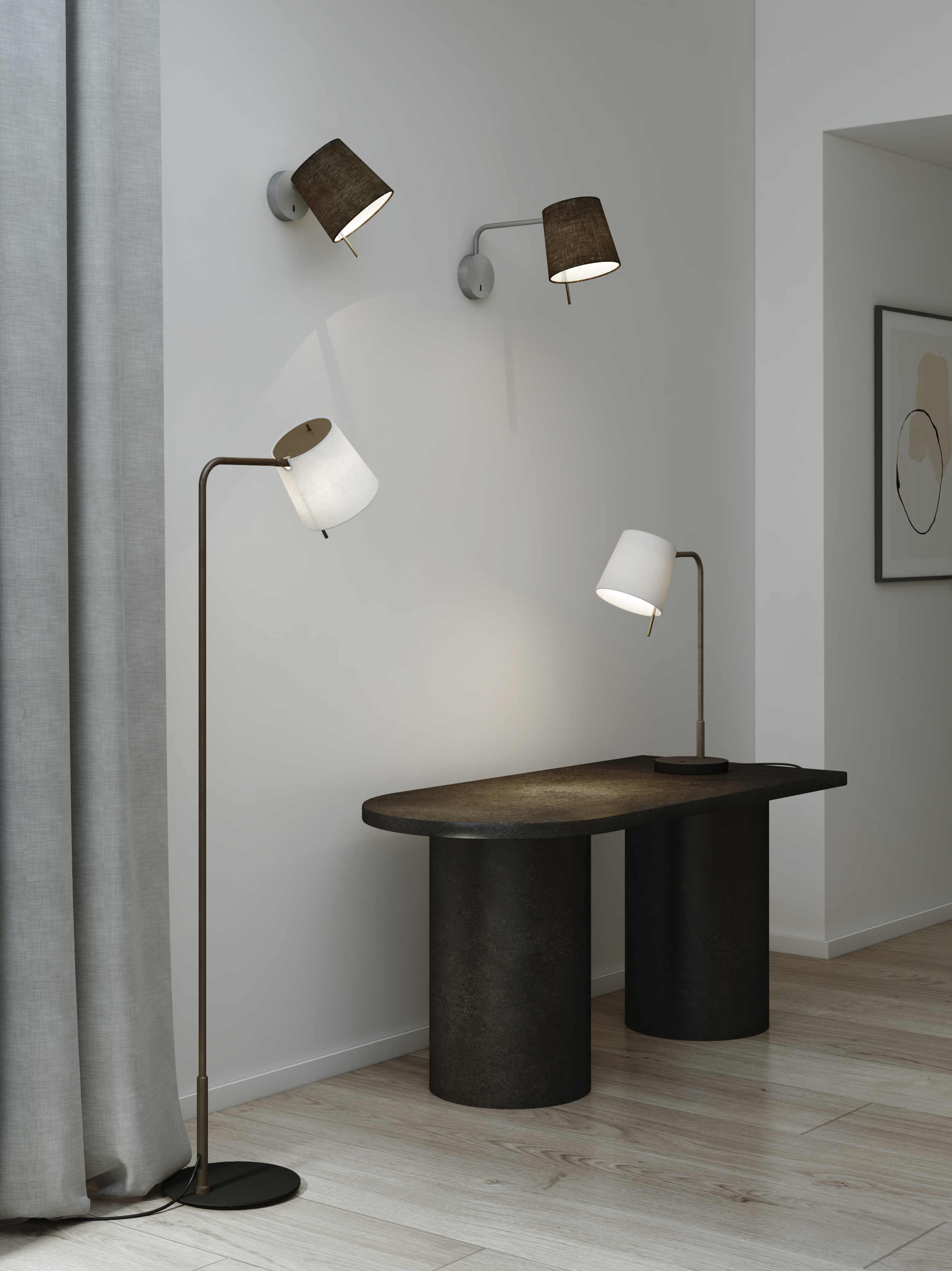 Mitsu Table TL excl. E27 brons