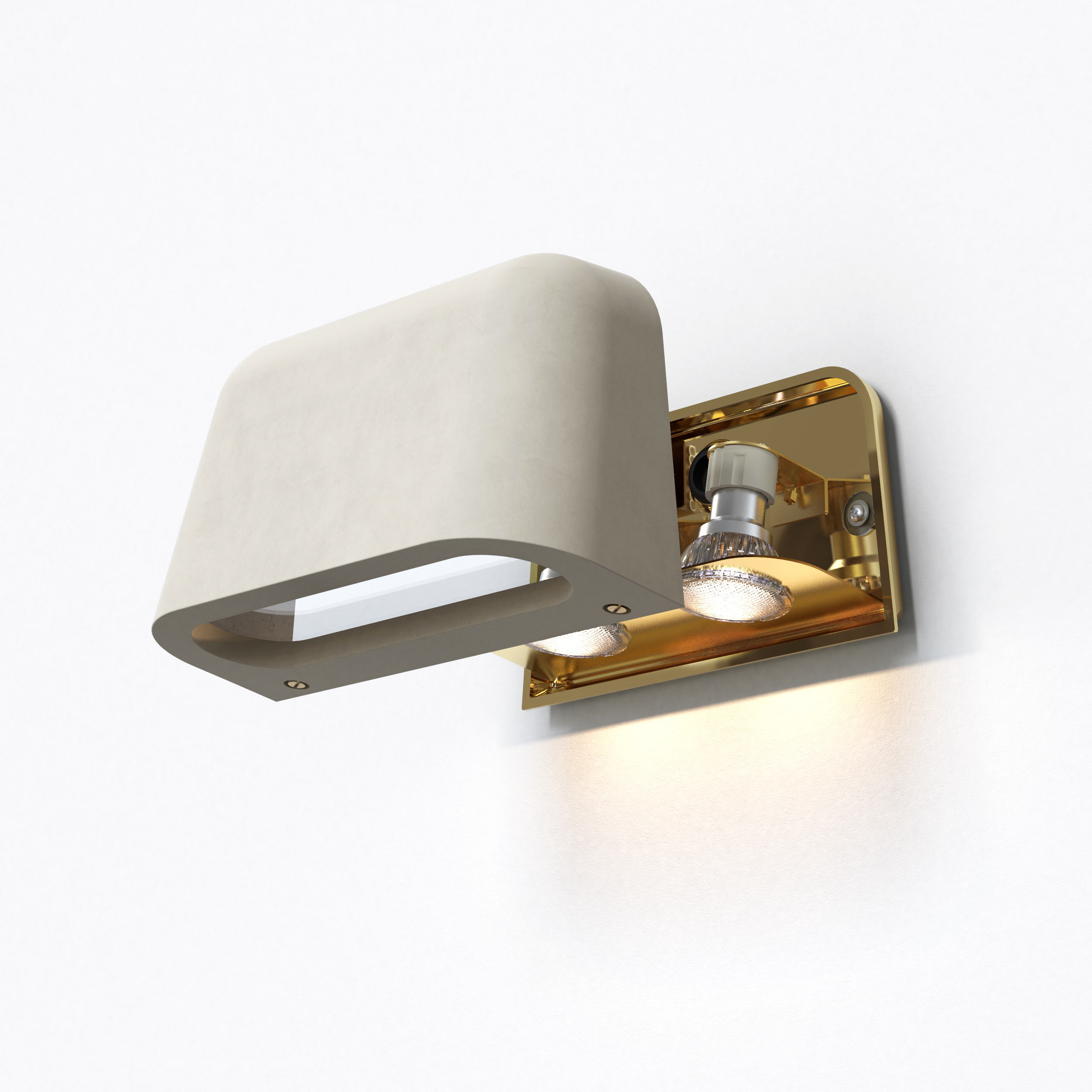 Astro Mast Twin buiten wandlamp mat concrete