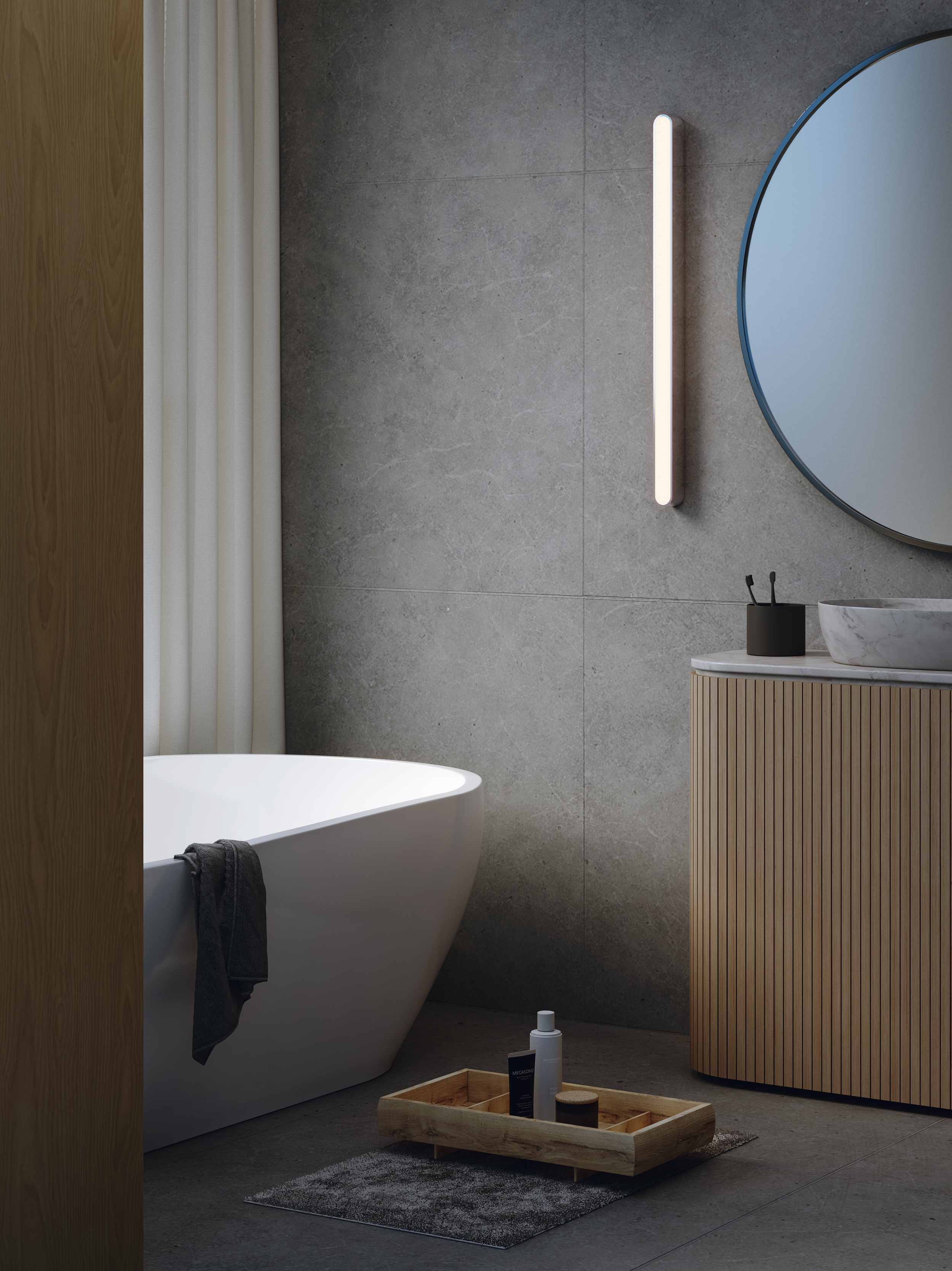 Atticus 900 LED WL 3000K chroom