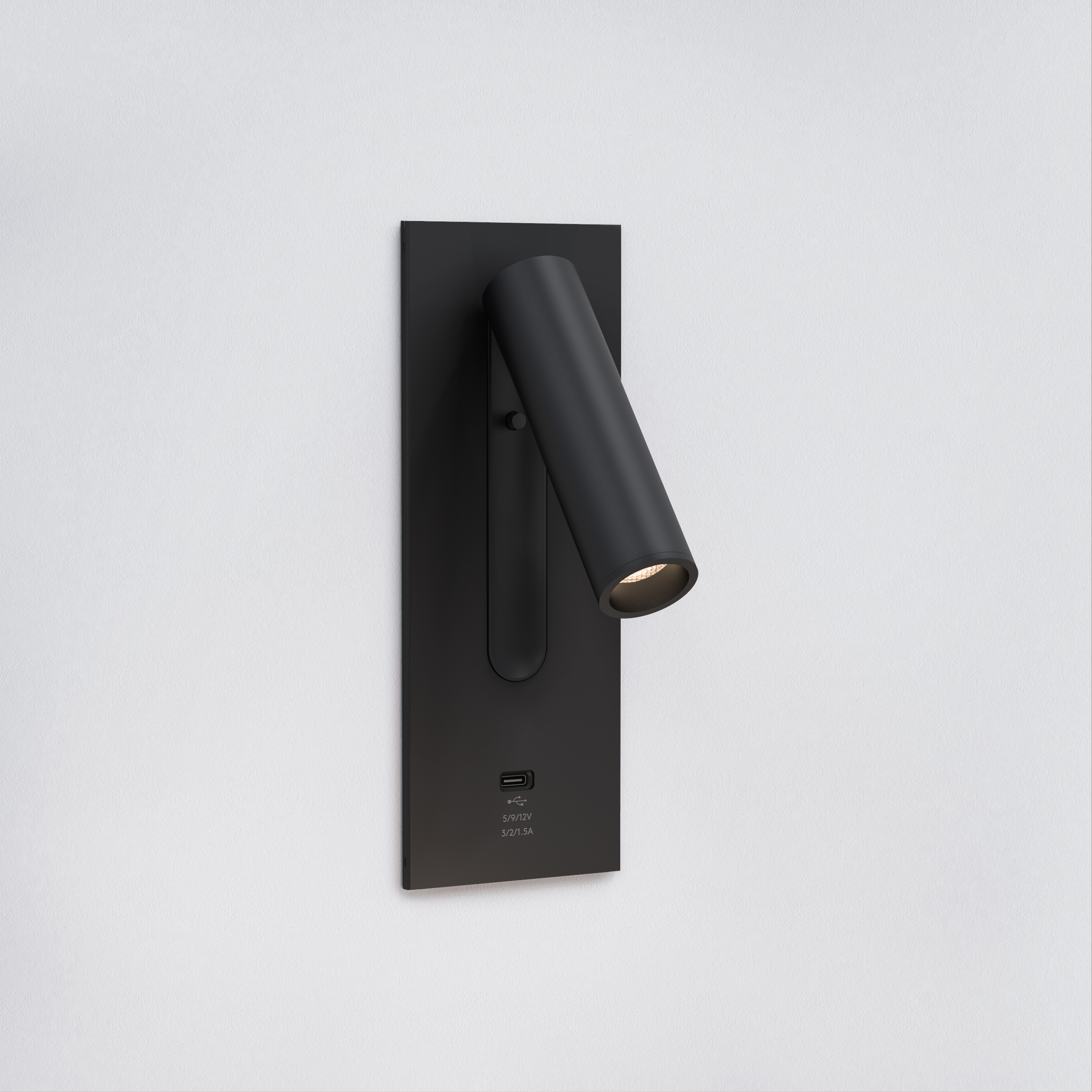 Astro Fuse 3 USB-C inbouw wandlamp 2700K mat zwart