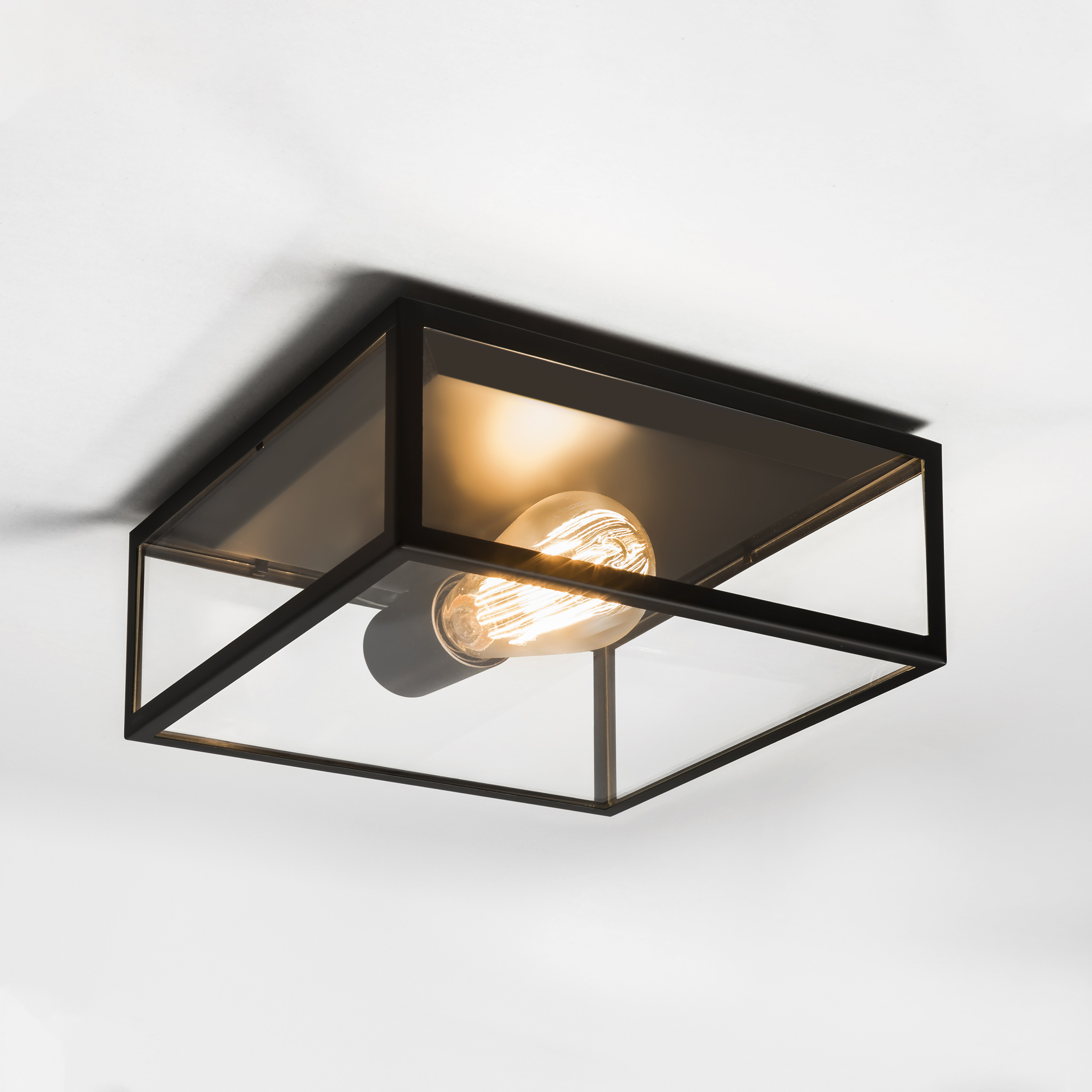 Bronte buiten plafondlamp excl. E27 structuur zwart
