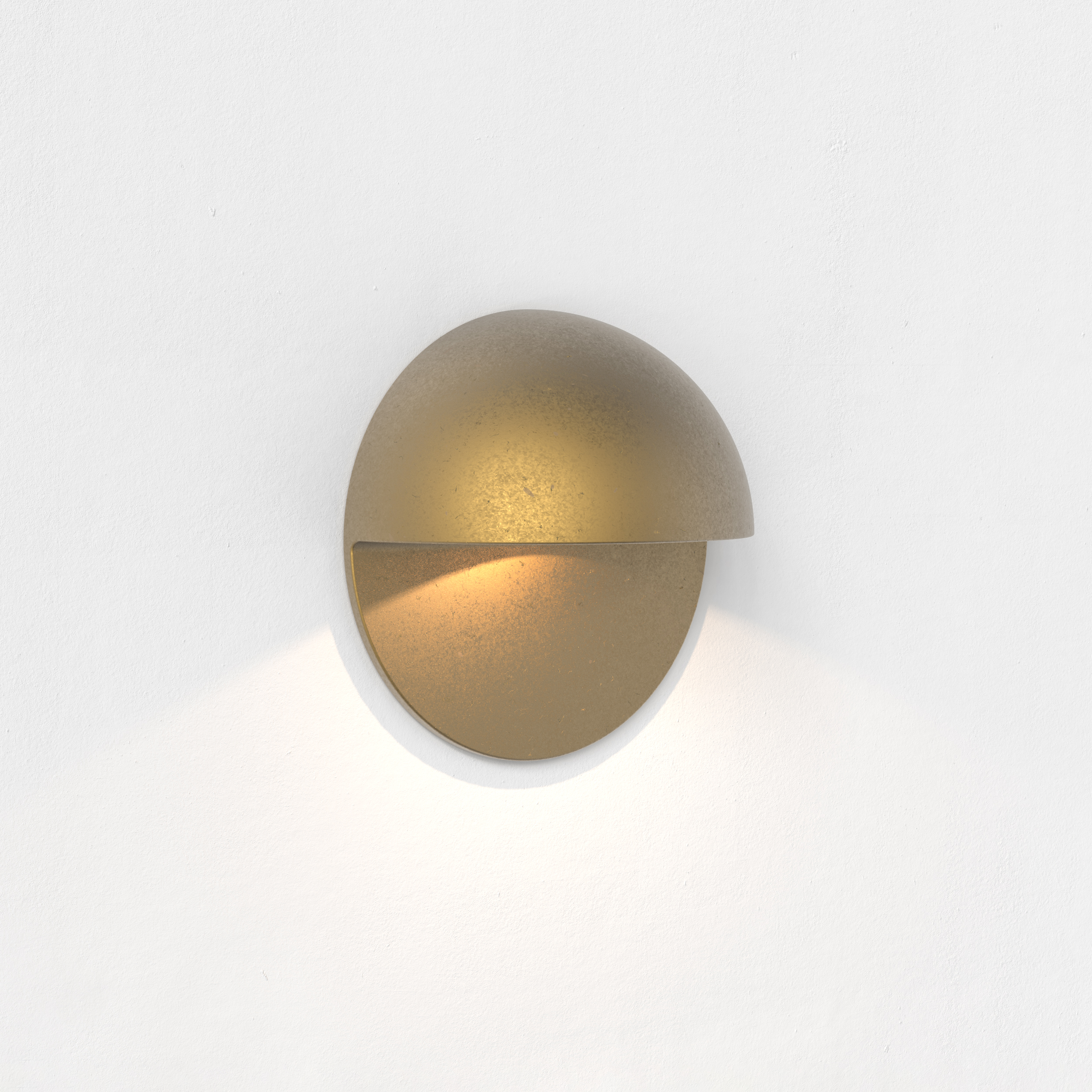 Tivola LED buiten inbouw wandlamp 3000K antiek messing