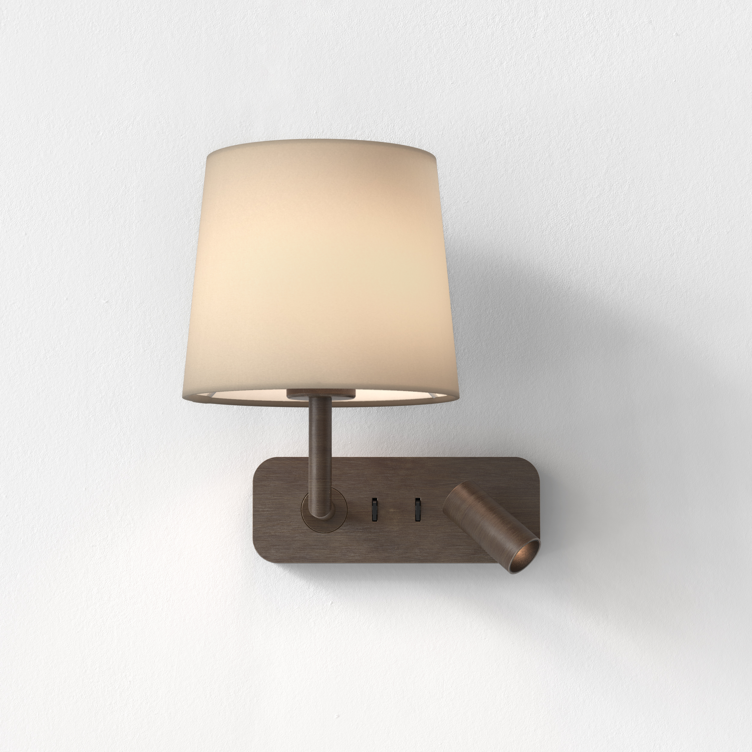 Side by Side LED wandlamp 2700K brons