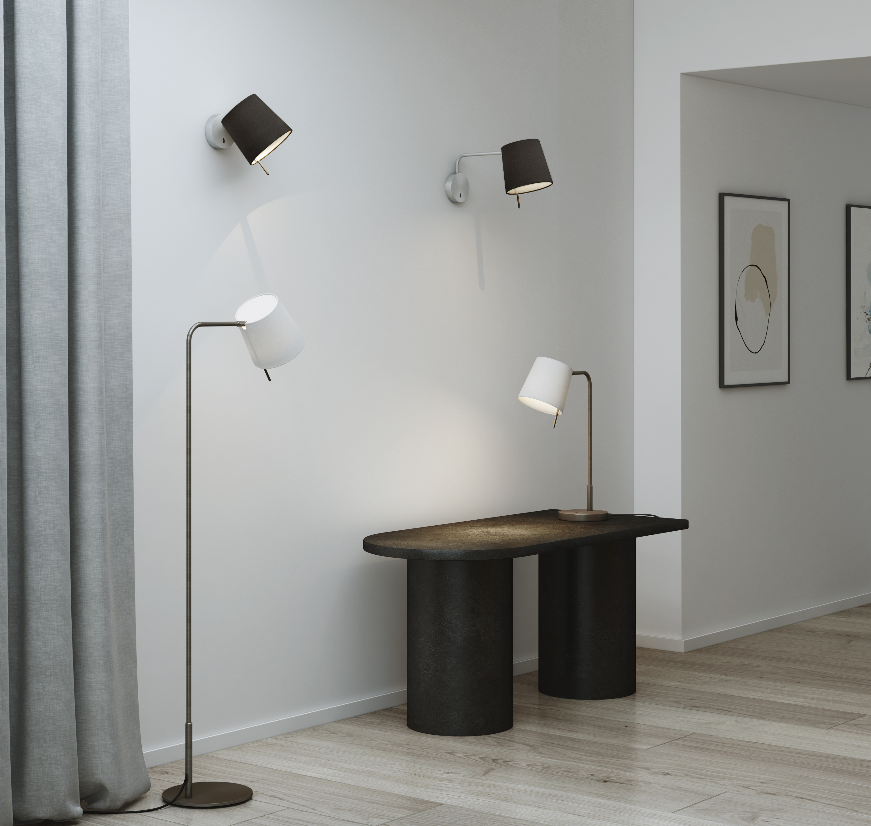 Mitsu Wall WL excl. E27 mat nikkel
