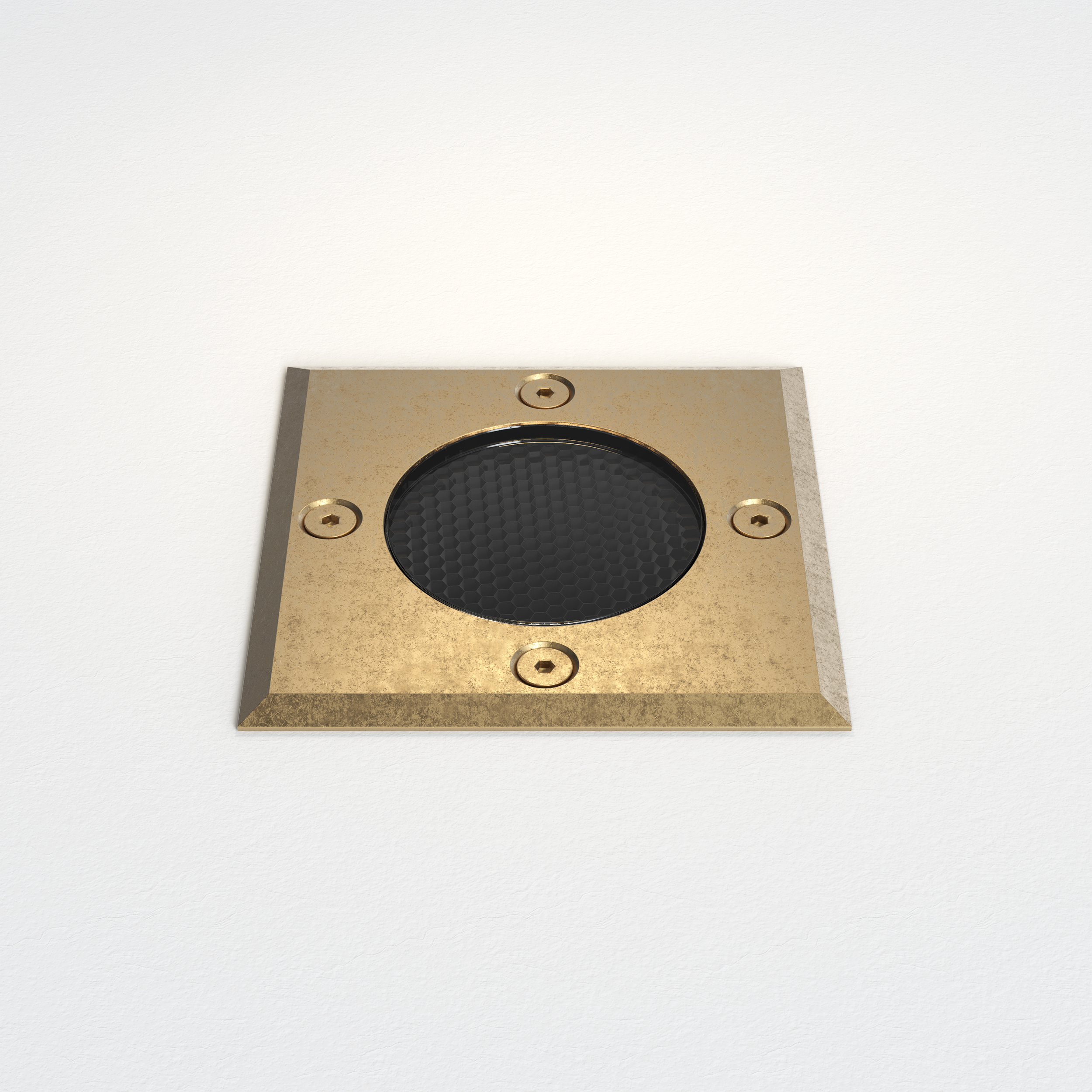 Gramos Square BGS excl. GU10 massief messing