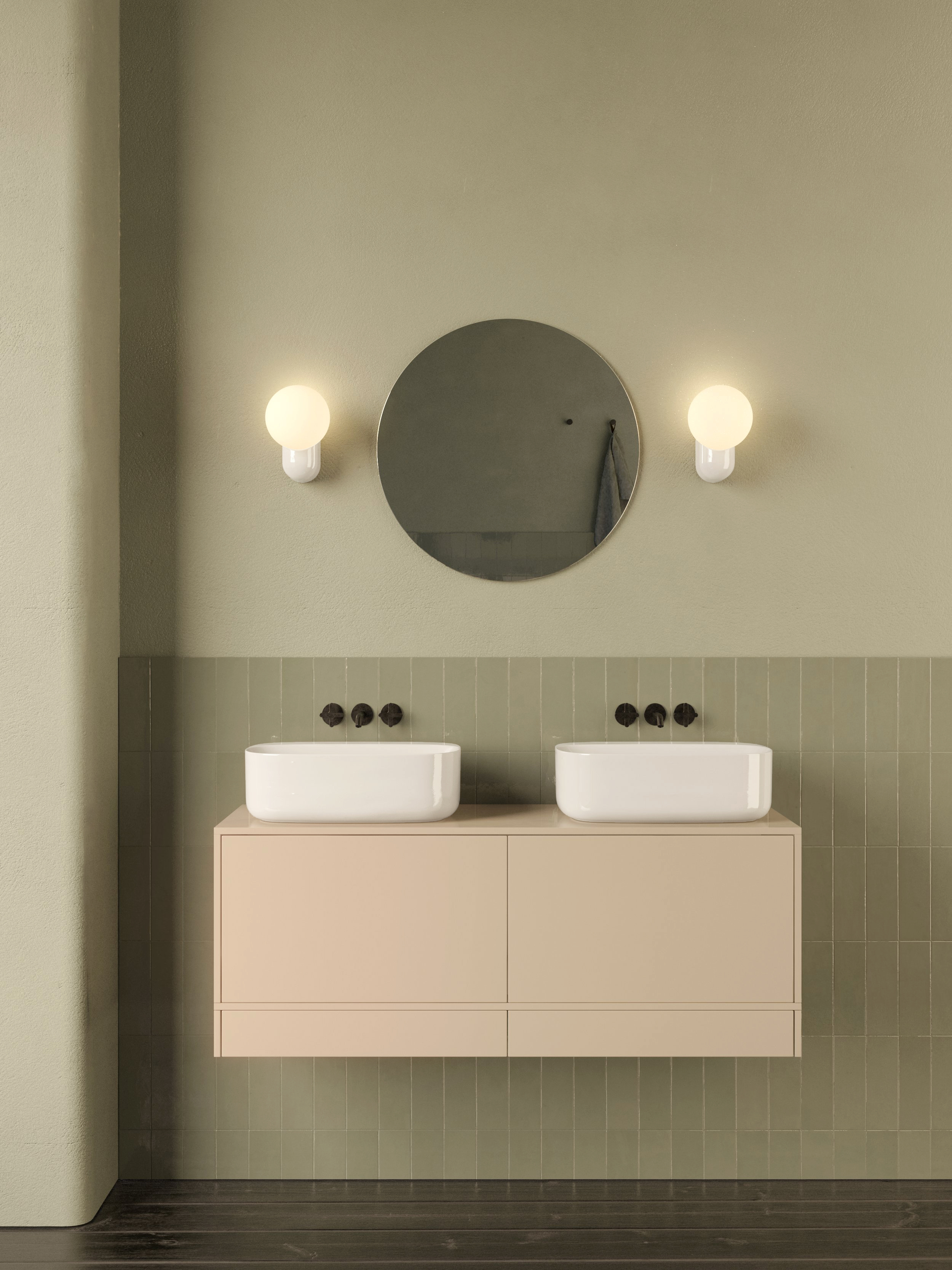 Lyra Wall Single WL excl. G9 glossy white