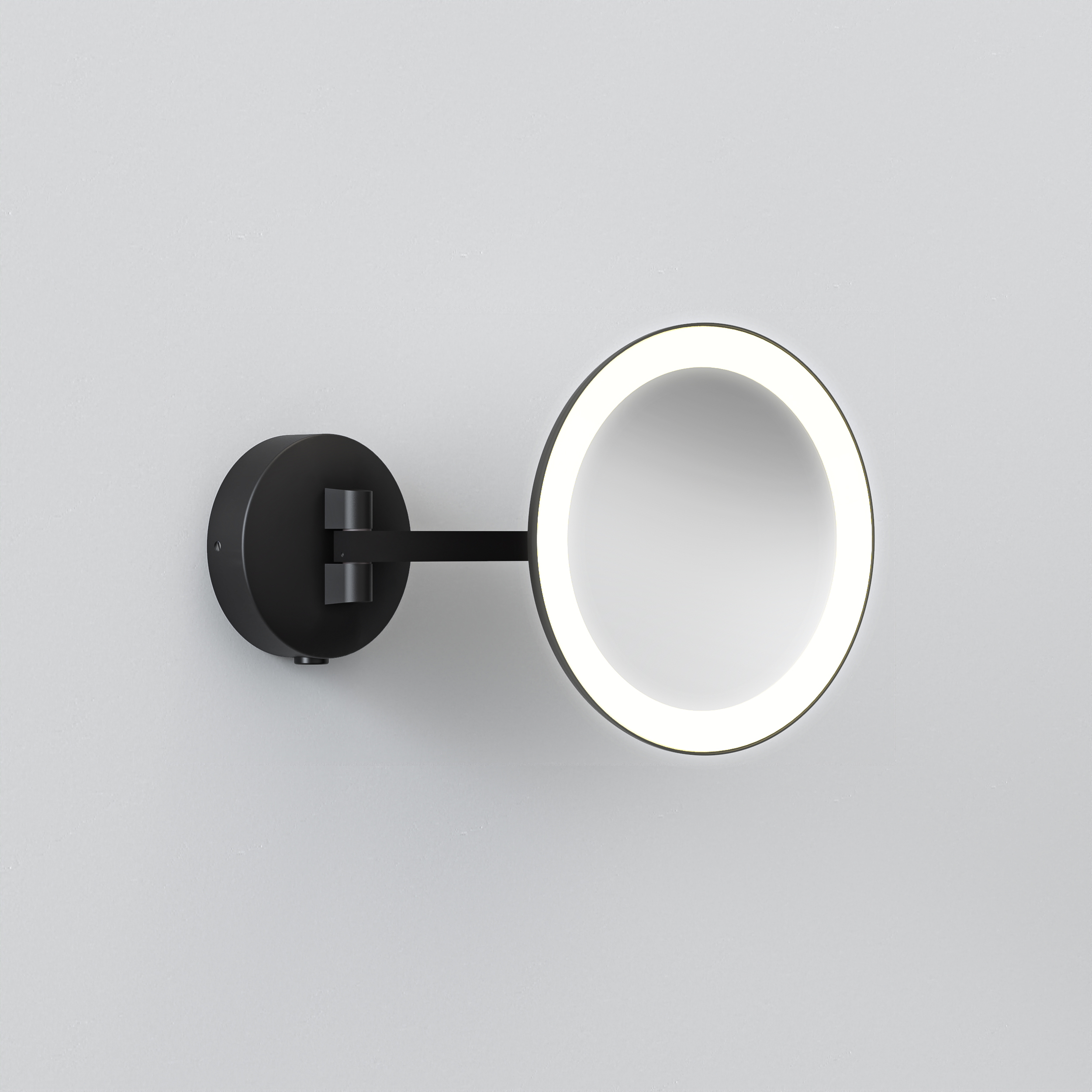 Mascali Round LED cosmetica spiegel 2700K mat zwart