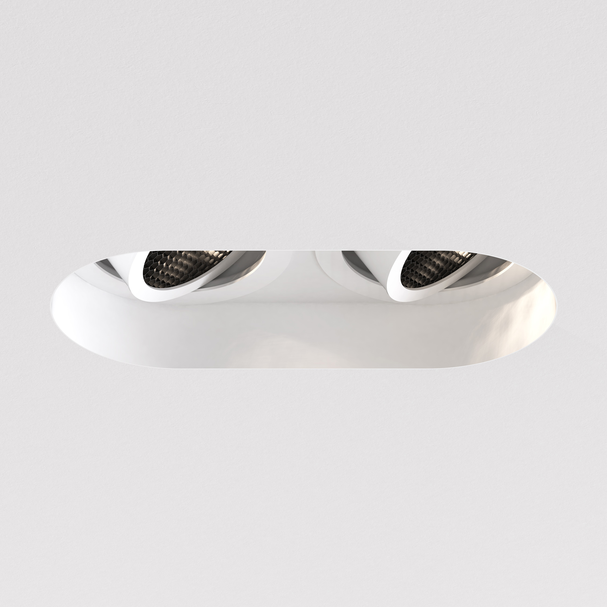 Trimless Round Twin Adjustable inbouwspot excl. 2x GU10 mat wit
