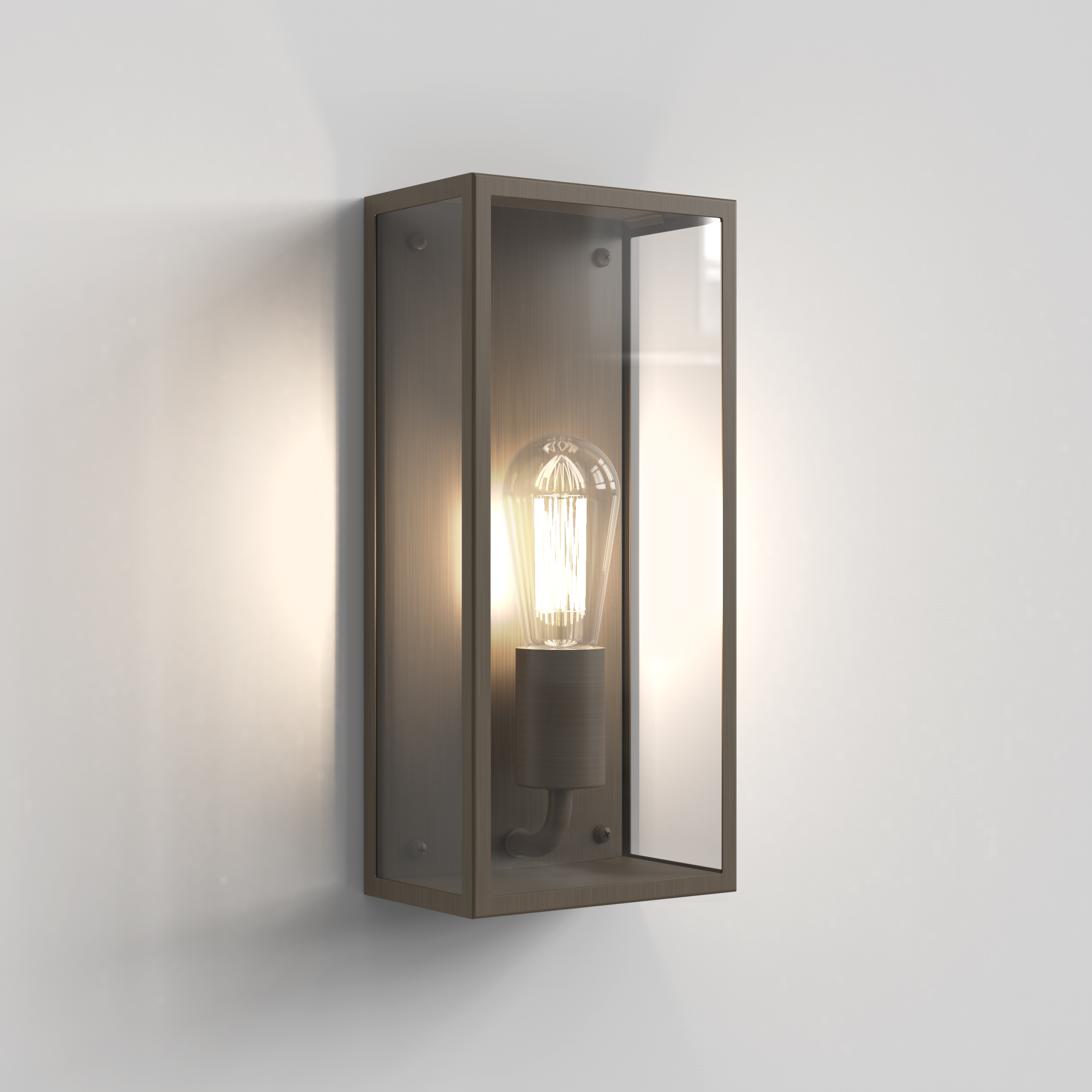 Messina 160 II buiten wandlamp excl. E27 brons