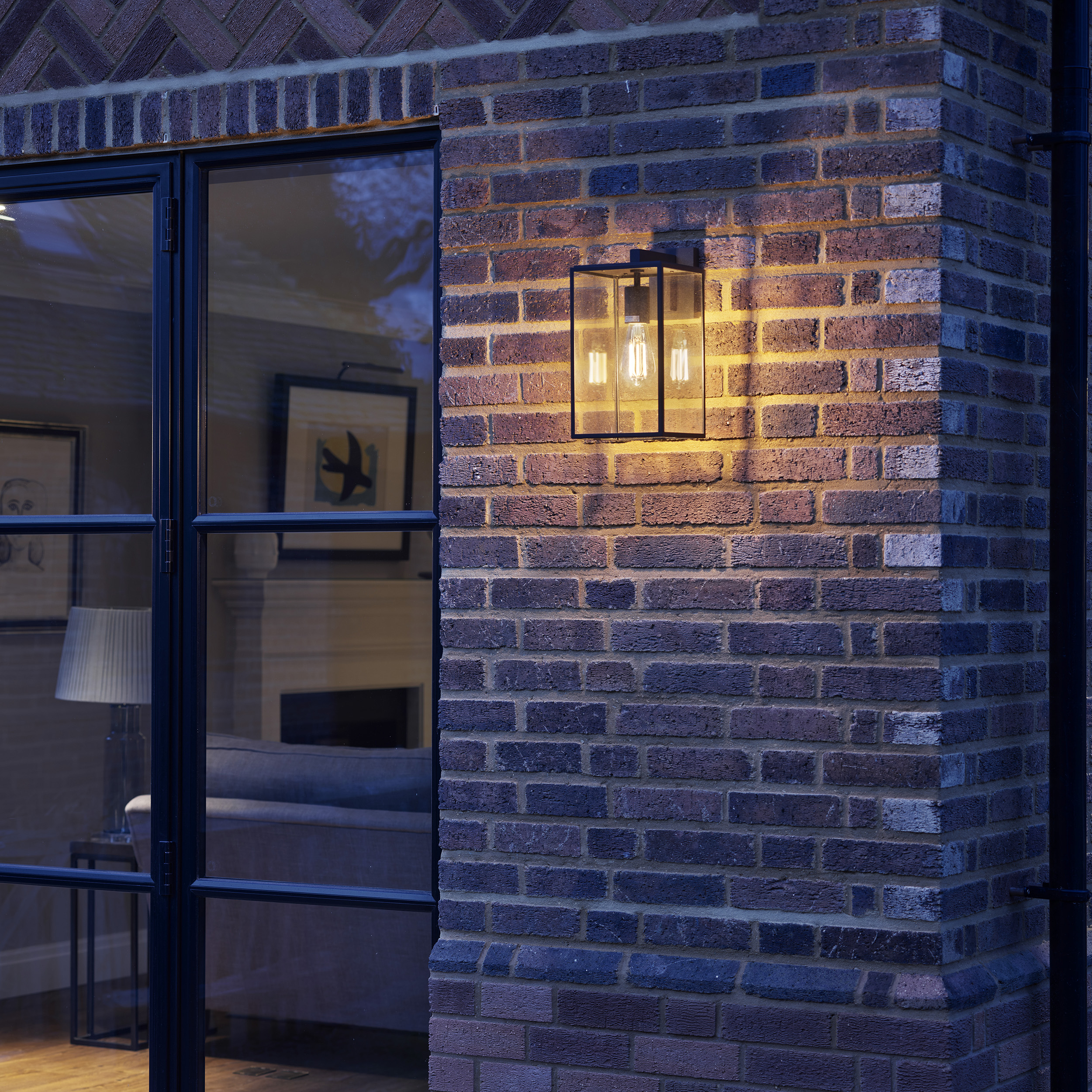 Box Lantern 350 BWL excl. E27 structuur zwart
