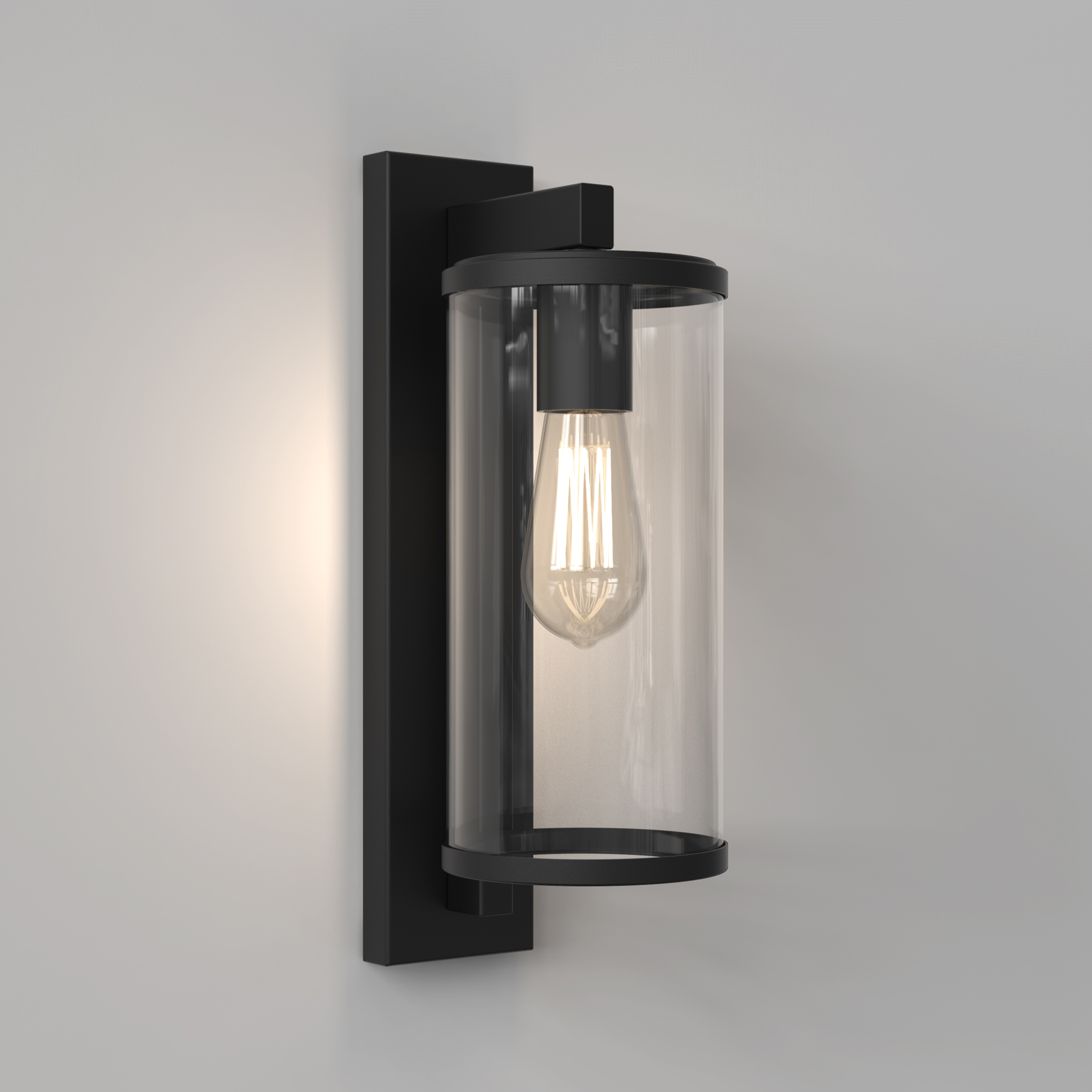 Pimlico 400 buiten wandlamp excl. E27 structuur zwart