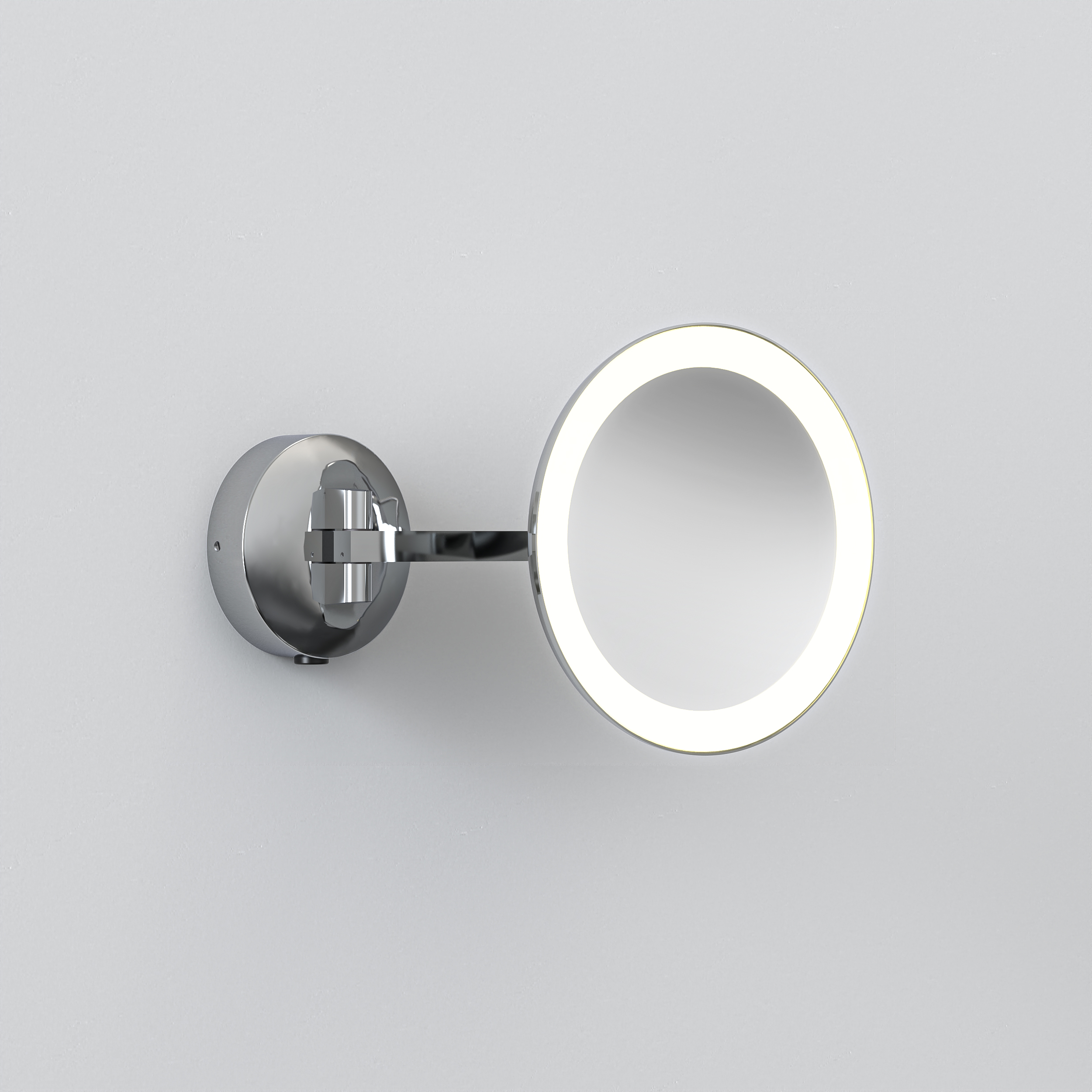 Mascali Round LED cosmetica spiegel 2700K chroom